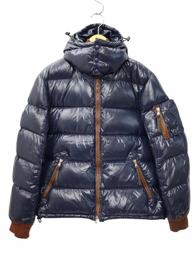 Candela カンデラ 2way フーディー リブ ダウンジャケット 2 NAVY 