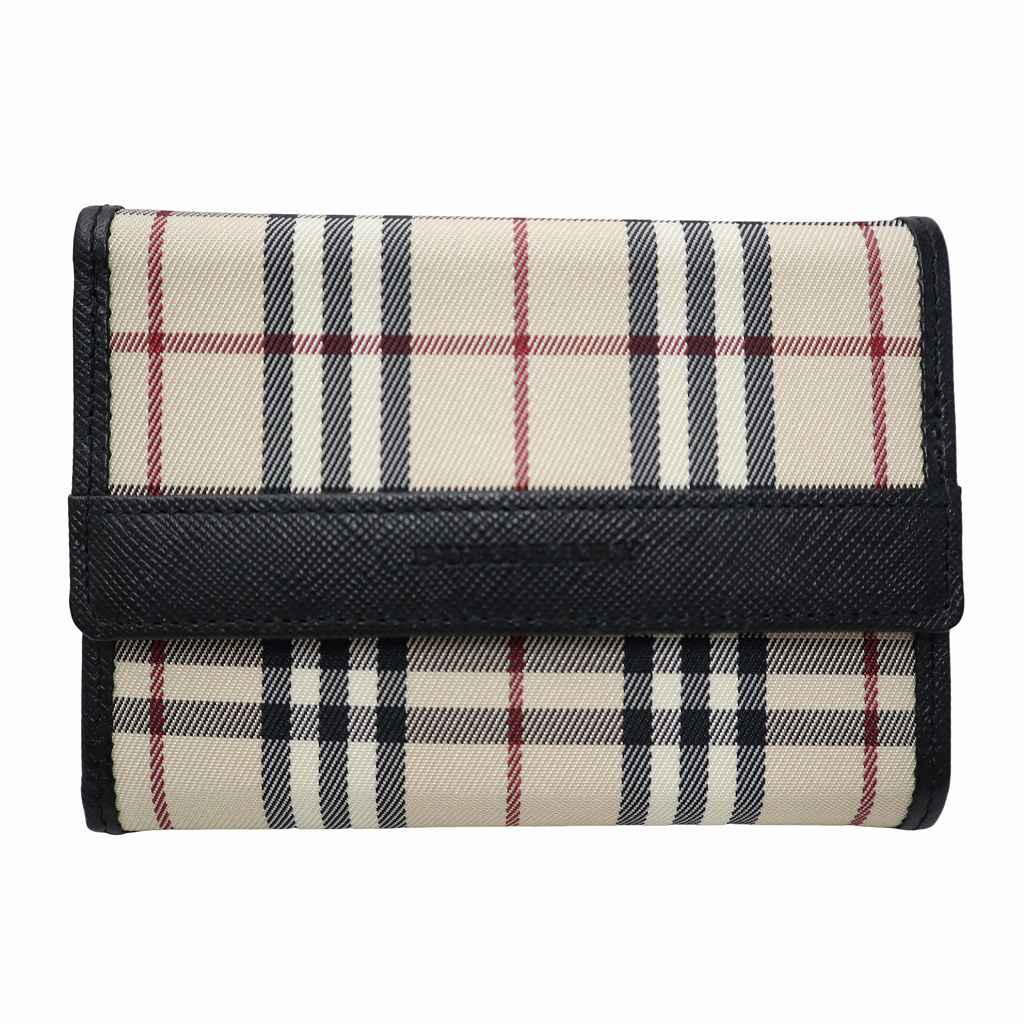 バーバリー BURBERRY ノバチェック 三つ折り 財布 ウォレット IVORY
