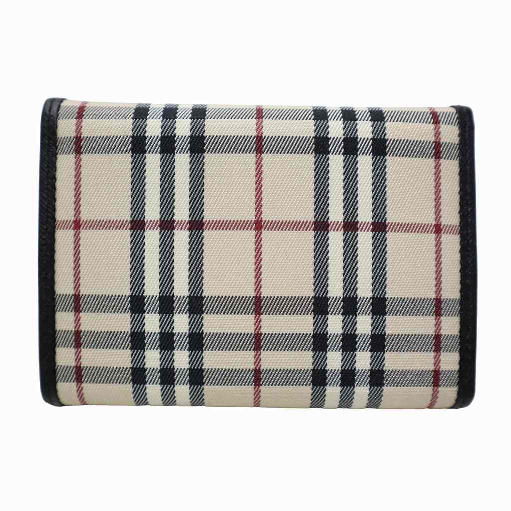 バーバリー BURBERRY ノバチェック 三つ折り 財布 ウォレット IVORY