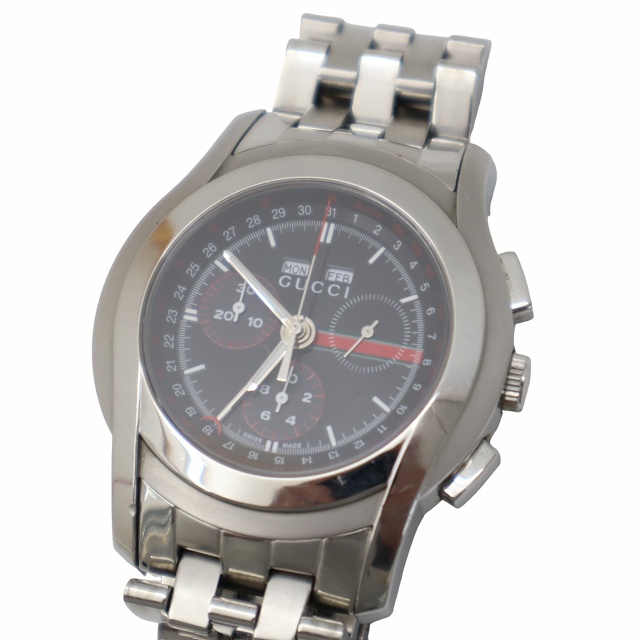 グッチ GUCCI 5500シリーズクロノグラフ ステンレススチール トリプル