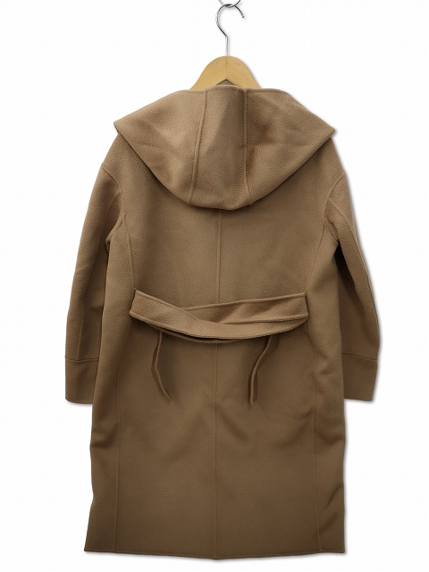 美品✨️マックスマーラ　クチートアマーノ　フーディーコート　ミドル丈　キャメルS 新品タグ付【マックスマーラ】42ミルクティキャメルクチートアマーノコート