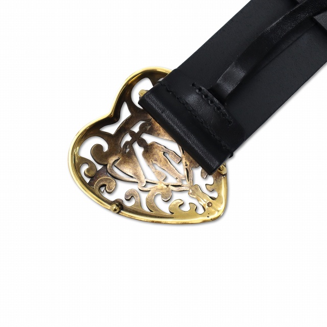 グッチ GUCCI 207557 ハートクレスト レザー 40MM ベルト 85・34 BLACK