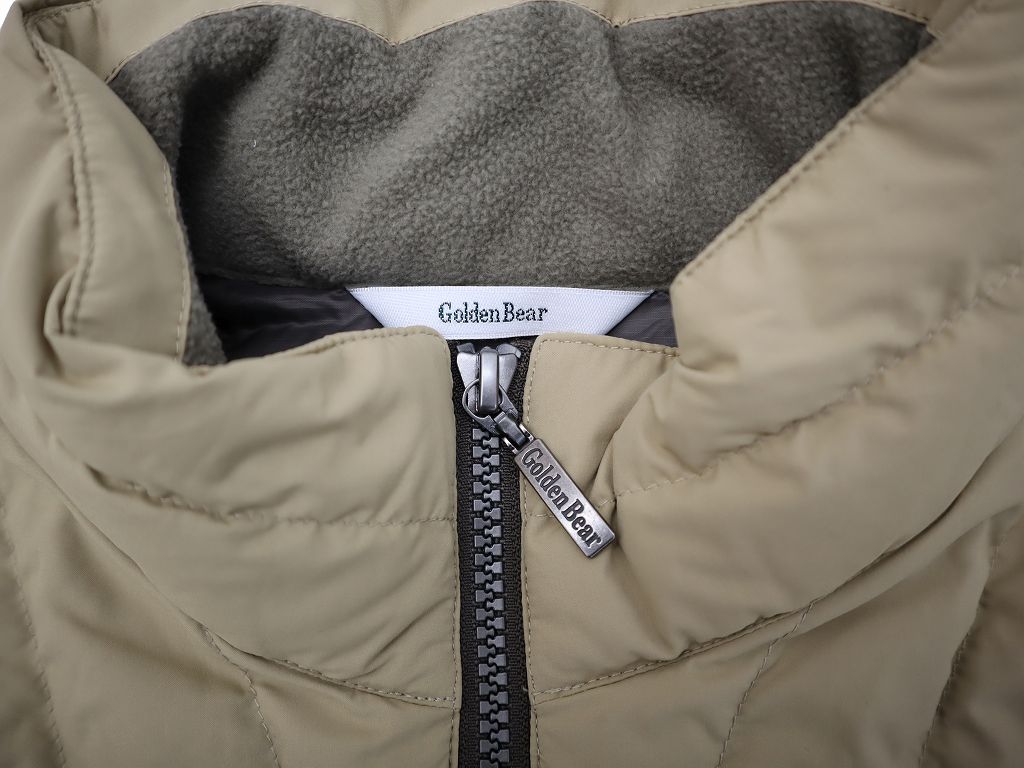 ゴールデンベア GOLDEN BEAR スタンドカラー ダウンベスト L BEIGE