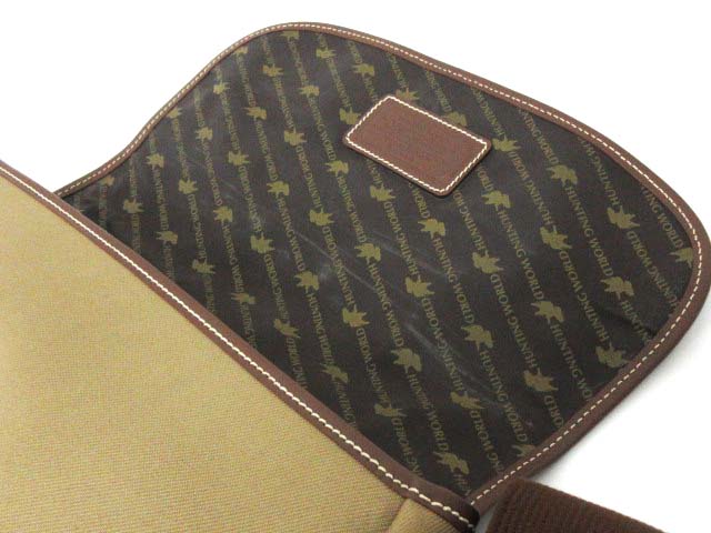 HUNTING WORLD メッセンジャーバッグ　ショルダーバッグ　レザー　茶 楽天市場】【バッグ】HUNTING WORLD ハンティング ワールド