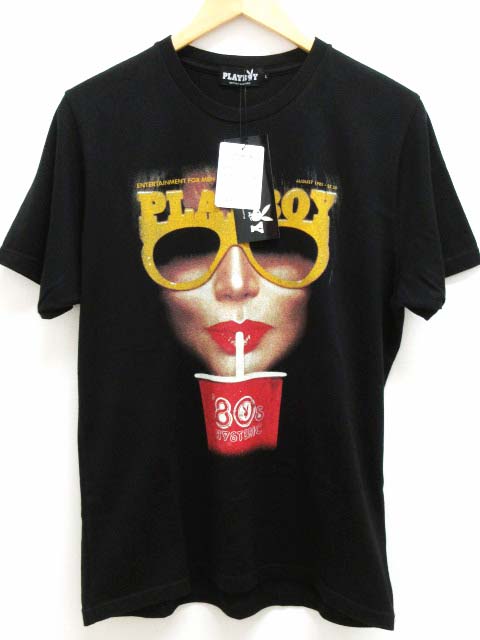 未使用品 ヒステリックグラマー Hysteric Glamour プレイボーイ Tシャツ 半袖 ガール プリント 黒 ブラック 1261ct 国内正規 オゾンコミュニティ メンズ 0 ベクトルパーク