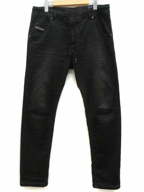 ディーゼル Diesel Krooly Ne 0670m スウェット デニム ジョグ ジーンズ 黒 ブラック Used加工 32 メンズ 0 ベクトルパーク