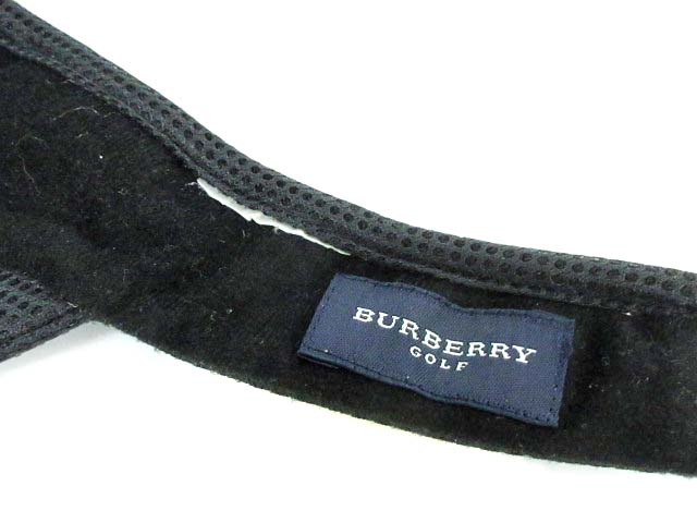 バーバリーゴルフ BURBERRY GOLF サンバイザー 帽子 メッシュ 黒