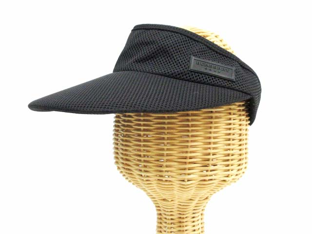 バーバリーゴルフ BURBERRY GOLF サンバイザー 帽子 メッシュ 黒