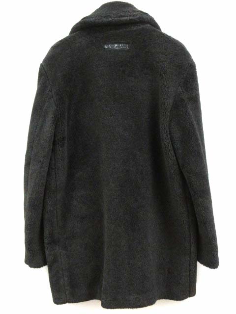 フェンディ FENDI Pコート ピーコート ボア フリース チャコール 