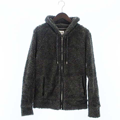 ディーゼル DIESEL フリース ZIPパーカー フード ジャケット グレー S 