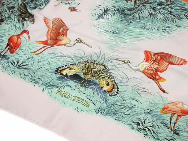 エルメス HERMES カレ 90 スカーフ EQUATEUR 赤道直下 動物 アニマル柄 