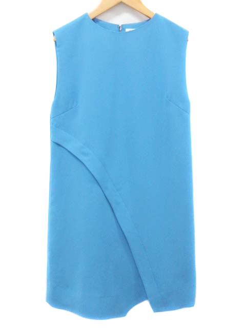 フレイアイディー Fray I D ワンピース 膝丈 ノースリーブ アシメ スリット ボックス 青 ブルー 0 レディース 0 ベクトルパーク