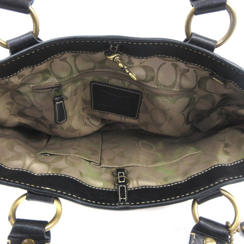 コーチ COACH 113 カゴバッグ トート ストロー ハンドバッグ