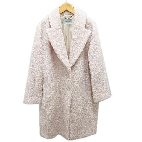 マレーラ MARELLA ウール 起毛 ロングコート J42 ピンクベージュ 