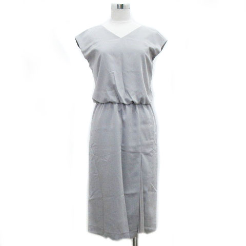 アイシービー Icb Utilism ワンピース ノースリーブ ブラウジング スリット プリーツ 4 グレー レディース 0 ベクトルパーク