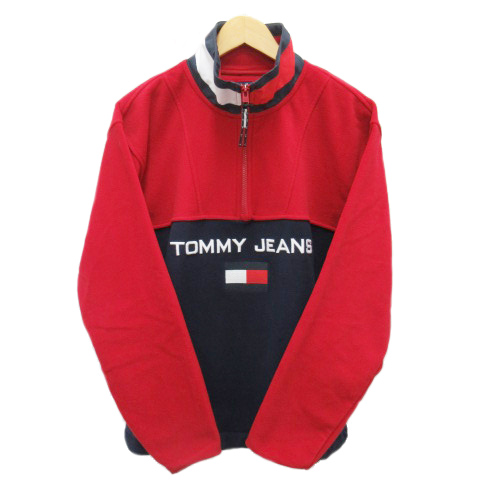 トミー TOMMY JEANS monkey time ジャケット ポーラーフリース ハーフ 