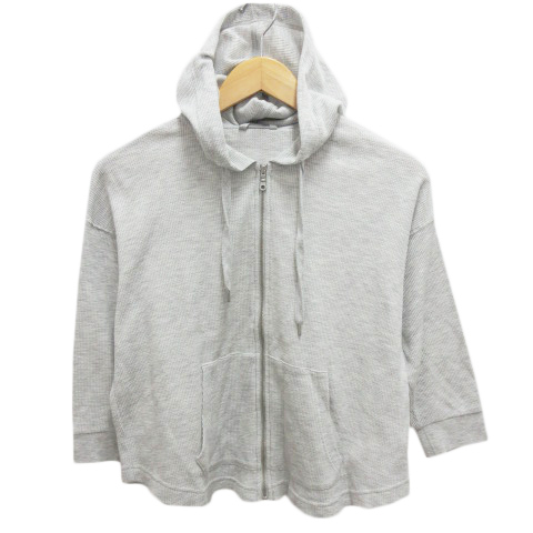 ジーユー Gu パーカー 薄手 フーディー S グレー レディース 0 ベクトルパーク