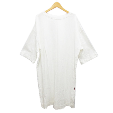 チャオパニック ティピー Ciaopanic Typy ワンピース ひざ丈 ミモレ バックスリット オーバーサイズ ワイド F 白 ホワイト レディース 0 ベクトルパーク