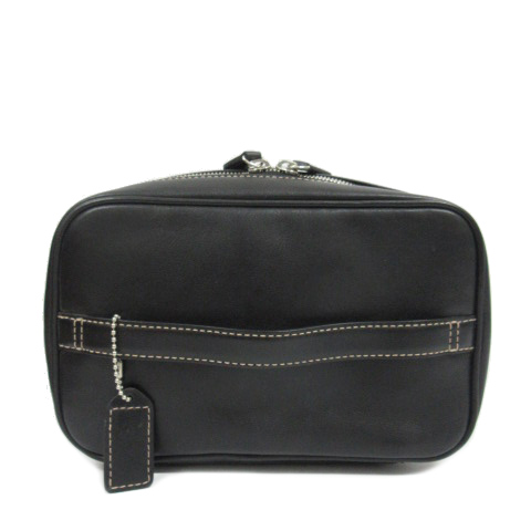 コーチ COACH バニティ ポーチ バッグ メイク レザー ブラック 黒 5067