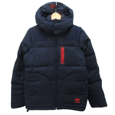 アディダス adidas オリジナルス ダウンジャケット 2WAY フード ベスト 