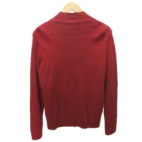 23区 オンワード樫山 ジャケット パーカー ニット セーター ウール混 モックネック 46 レッド 赤 メンズ 0 ベクトルパーク