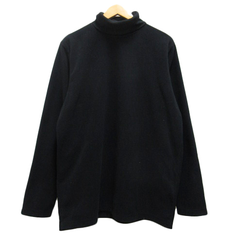 ユニクロ Uniqlo フリース Tシャツ ロンt トレーナー タートルネック 長袖 Xl 黒 ブラック メンズ 0 ベクトルパーク