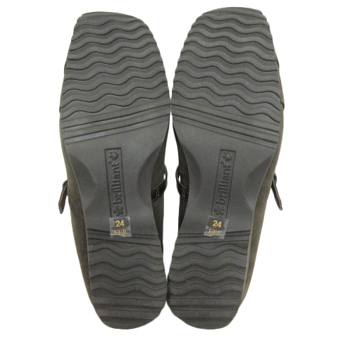 ブリリアント ホーキンス スポーツ Brilliant By Hawkins Sport パンプス ヒール スエード コンフォート スクエアトゥ 24 0 カーキグリーン 緑 レディース 0 ベクトルパーク