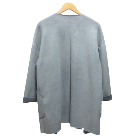 ザラ ベーシック Zara Basic コート ノーカラー フルオープン ハーフ ロールアップ ストレッチ S 青 ブルー グレー レディース 0 ベクトルパーク ザラ ベーシック Zara Basic コート ノーカラー フルオープン ハーフ ロールアップ ストレッチ S 青 ブルー グレー レディース 0 ベクトルパーク