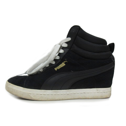 プーマ Puma スニーカー ビッキー インヒール スウェード レースアップ 切替 23 5 黒 ブラック レディース 0 ベクトルパーク