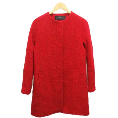 ザラ ベーシック Zara Basic ノーカラーコート ウール混 無地 Xs 赤 レッド レディース 0 ベクトルパーク ザラ ベーシック Zara Basic ノーカラーコート ウール混 無地 Xs 赤 レッド レディース 0 ベクトルパーク