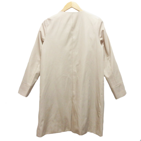 ミルシェ Mirche スプリングコート ノーカラー ジップアップ L ベージュ レディース 0 ベクトルパーク
