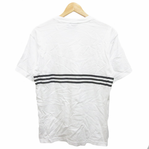 アディダス adidas Tシャツ 半袖 クルーネック ロゴプリント ライン