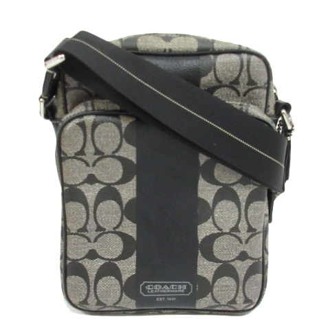コーチ COACH F70078 シグネチャー ヘリテージ ショルダーバッグ 紺 