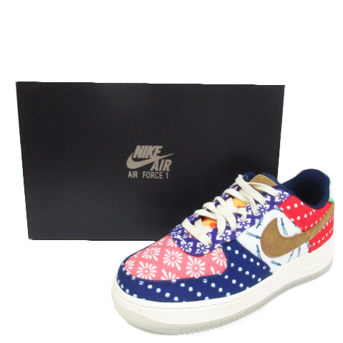 未使用品 ナイキ Nike Dm6229 Wmis Air Force1 07 Lv8 エアフォース1 祭 スニーカー レースアップ 和柄 総柄 25 マルチカラー レディース 0 ベクトルパーク