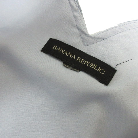 バナナリパブリック Banana Republic ワンピース ノースリーブ Vネック タイト 膝丈 水色 ライトブルー レディース 0 ベクトルパーク