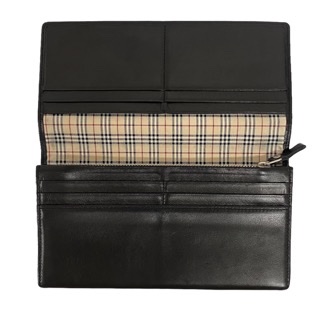 BURBERRY バーバリー ノバチェック ブラック 長財布 レディース