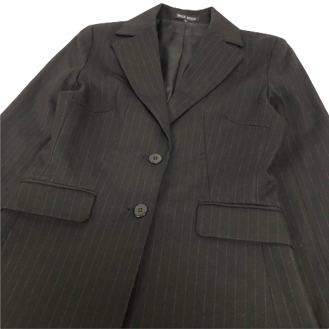 ミッシュマッシュ Misch Masch スーツ セットアップ シングル ジャケット パンツ ストライプ 38 M 1 黒 ブラック レディース 0 ベクトルパーク