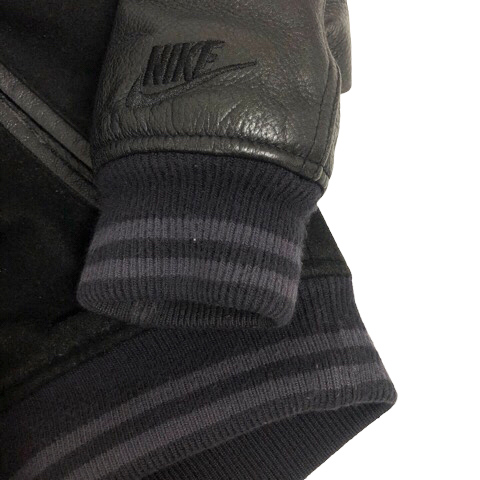 ナイキ NIKE スタジャン ブルゾン レザー ウール混 ワンポイント 刺繍
