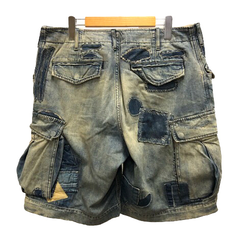 ダブルアールエル RRL ショートパンツ ハーフパンツ デニム パッチ 