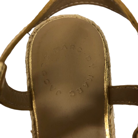 MARC JACOBS ゴールド アンクルストラップサンダル