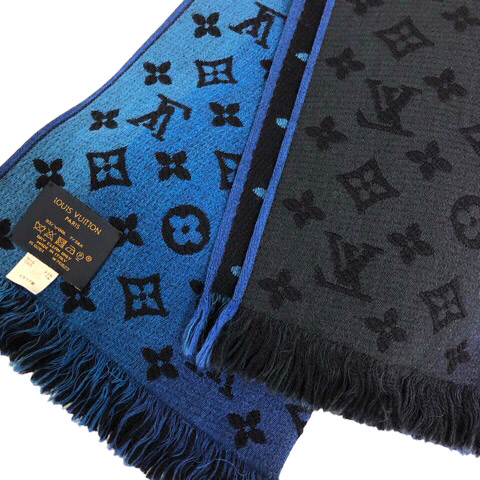 ルイヴィトン LOUIS VUITTON M73823 マフラー ストール ウール混  