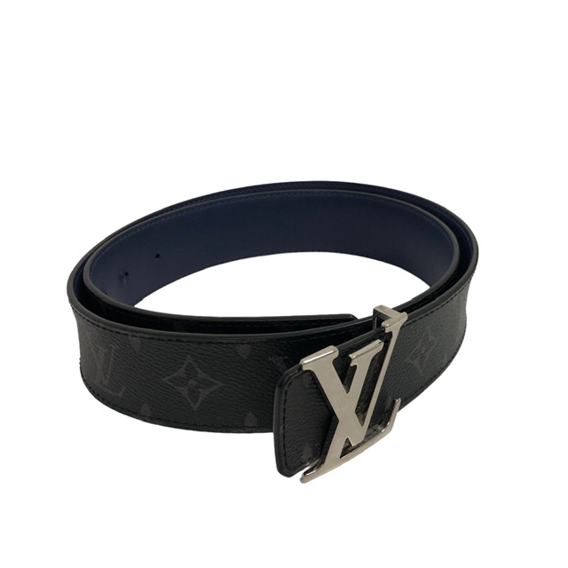 LOUIS VUITTON ブラックレザーベルト95/38 ルイ・ヴィトン LOUIS VUITTON LVイニシャル40MM ベルト M0424