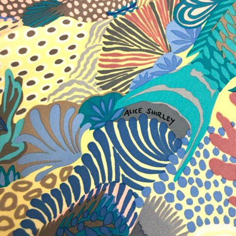 エルメス HERMES UNDER THE WAVES カレ90 スカーフ シルク