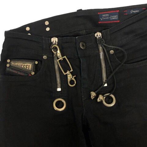 新品 ディーゼル レディース REBOOT GRUPEE スカル スキニーデニム