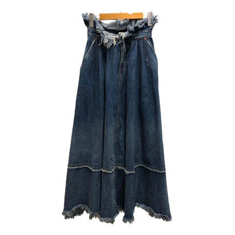 ディーゼル DIESEL デニムスカート フレア タック ダメージ加工 カット 