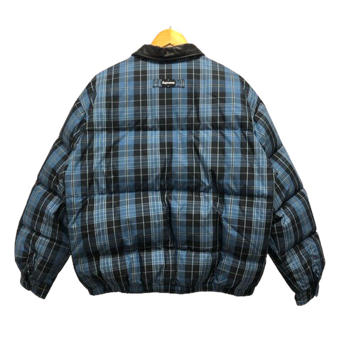 シュプリーム SUPREME 19FW leather collar Puffy Jacket ダウン 