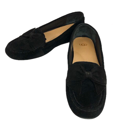 アグ UGG 1010098 ローファー フラットシューズ スエード リボン 24.0 