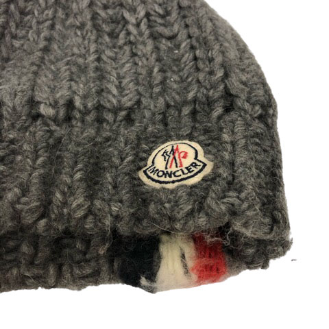 MONCLER★ニットキャップ ニット帽 グレー MONCLER - 【国内正規品】モンクレール MONCLER ニットキャップ