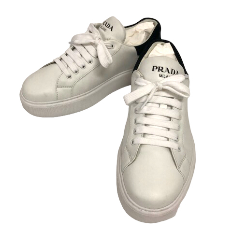 プラダ PRADA 2EG361 VITELLO SOFT スニーカー シューズ レザー ロゴ 9 