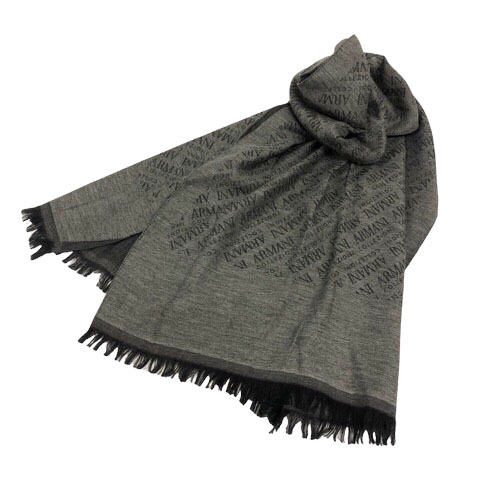 アルマーニ コレツィオーニ ARMANI COLLEZIONI ストール マフラー ロゴ  